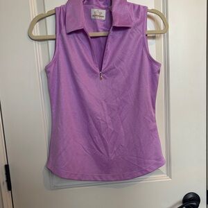Pink/Purple Golf Sleeveless Women's Small Top